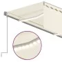 Toldo retráctil manual con persiana y LED crema 5x3 m by vidaXL, Awnings - Ref: Foro24-3069462, Price: 462,44 €, Discount: %