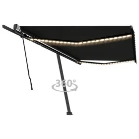 Manuell ausfahrbare Markise mit LED Anthrazitgrau 500x300 cm von vidaXL, Markisen - Ref: Foro24-3069784, Preis: 720,98 €, Rab...