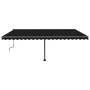 Toldo retráctil manual con LED gris antracita 500x300 cm de vidaXL, Toldos - Ref: Foro24-3069784, Precio: 720,98 €, Descuento: %