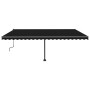 Toldo retráctil manual con LED gris antracita 500x300 cm de vidaXL, Toldos - Ref: Foro24-3069784, Precio: 546,28 €, Descuento: %