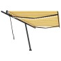 Toldo retráctil manual con luz LED amarillo y blanco 500x300 cm de vidaXL, Toldos - Ref: Foro24-3069783, Precio: 527,67 €, De...