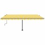 Toldo retráctil manual con luz LED amarillo y blanco 500x300 cm de vidaXL, Toldos - Ref: Foro24-3069783, Precio: 527,67 €, De...