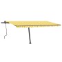 Toldo retráctil manual con luz LED amarillo y blanco 500x300 cm de vidaXL, Toldos - Ref: Foro24-3069783, Precio: 527,67 €, De...