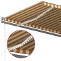 Toldo retráctil manual con luz LED amarillo y blanco 500x300 cm de vidaXL, Toldos - Ref: Foro24-3069783, Precio: 527,67 €, De...