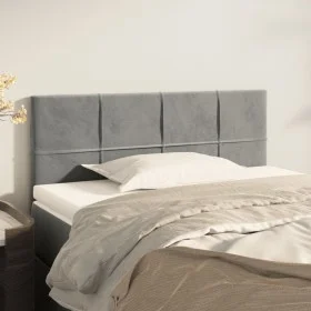 Light gray velvet headboard 90x5x78/88 cm by vidaXL, Headboards and footboards - Ref: Foro24-346026, Price: 42,83 €, Discount: %
