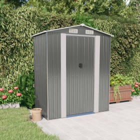 Cobertizo de jardín acero galvanizado gris claro 192x108x223 cm de vidaXL, Cobertizos - Ref: Foro24-319269, Precio: 221,93 €,...