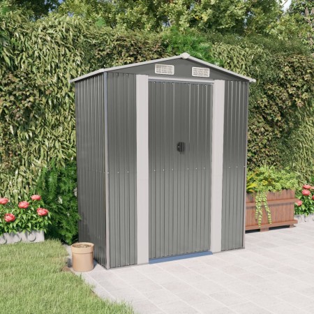 Cobertizo de jardín acero galvanizado gris claro 192x108x223 cm de vidaXL, Cobertizos - Ref: Foro24-319269, Precio: 221,93 €,...