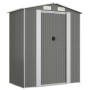 Cobertizo de jardín acero galvanizado gris claro 192x108x223 cm de vidaXL, Cobertizos - Ref: Foro24-319269, Precio: 221,93 €,...