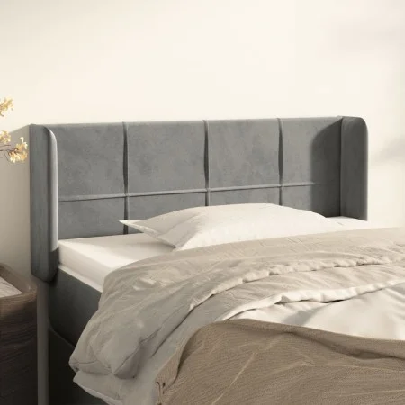 Light gray velvet headboard 93x16x78/88 cm by vidaXL, Headboards and footboards - Ref: Foro24-3118804, Price: 53,78 €, Discou...