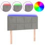 Cabecero con LED de terciopelo gris claro 90x5x78/88 cm de vidaXL, Cabeceros y pies de cama - Ref: Foro24-3121648, Precio: 46...