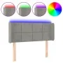 Light gray velvet headboard with LED 93x16x78/88 cm by vidaXL, Headboards and footboards - Ref: Foro24-3123272, Price: 61,99 ...