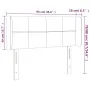 Light gray velvet headboard with LED 93x16x78/88 cm by vidaXL, Headboards and footboards - Ref: Foro24-3123272, Price: 61,99 ...
