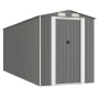 Cobertizo de jardín acero galvanizado gris claro 192x523x223 cm de vidaXL, Cobertizos - Ref: Foro24-3147442, Precio: 668,27 €...