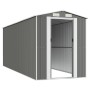 Cobertizo de jardín acero galvanizado gris claro 192x523x223 cm de vidaXL, Cobertizos - Ref: Foro24-3147442, Precio: 668,27 €...