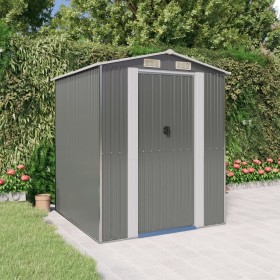 Cobertizo de jardín acero galvanizado gris claro 192x191x223 cm de vidaXL, Cobertizos - Ref: Foro24-3147438, Precio: 304,04 €...