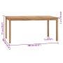 Mesa de comedor de jardín madera maciza de teca 160x80x77 cm en Mesas de jardín | Comprar online en Foru.es