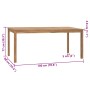 Mesa de comedor de jardín madera maciza de teca 180x90x77 cm en Mesas de jardín | Comprar online en Foru.es