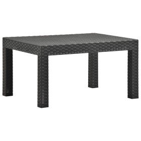 Mesa de jardín PP ratán gris antracita 58x58x41 cm en Mesas de jardín | Comprar online en Foru.es