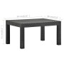 Mesa de jardín PP ratán gris antracita 58x58x41 cm en Mesas de jardín | Comprar online en Foru.es