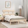Estructura de cama madera maciza 150x200 cm de vidaXL, Camas y somieres - Ref: Foro24-3104678, Precio: 124,57 €, Descuento: %