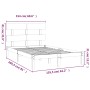 Estructura de cama madera maciza 150x200 cm de vidaXL, Camas y somieres - Ref: Foro24-3104678, Precio: 124,57 €, Descuento: %