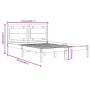 Estructura de cama madera maciza 150x200 cm de vidaXL, Camas y somieres - Ref: Foro24-3105540, Precio: 137,43 €, Descuento: %
