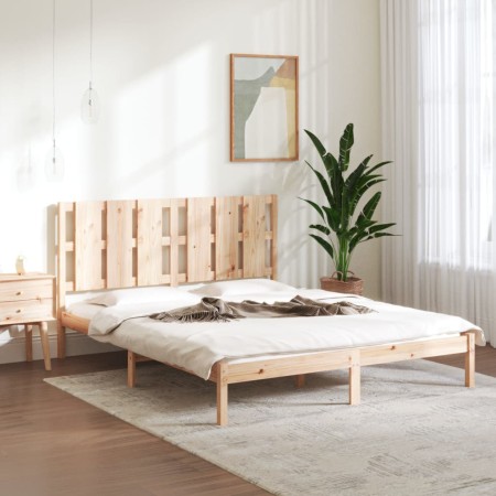 Estructura de cama madera maciza 150x200 cm de vidaXL, Camas y somieres - Ref: Foro24-3105605, Precio: 139,17 €, Descuento: %