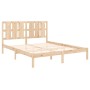 Estructura de cama madera maciza 150x200 cm de vidaXL, Camas y somieres - Ref: Foro24-3105605, Precio: 139,17 €, Descuento: %