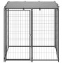 Perrera de acero negro 10x110x110 cm de vidaXL, Casetas y cercados para perros - Ref: Foro24-150781, Precio: 127,72 €, Descue...