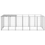 Perrera de acero plateado 330x110x110 cm de vidaXL, Casetas y cercados para perros - Ref: Foro24-150786, Precio: 230,34 €, De...