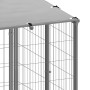 Perrera de acero plateado 330x110x110 cm de vidaXL, Casetas y cercados para perros - Ref: Foro24-150786, Precio: 230,34 €, De...