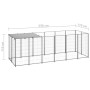 Perrera de acero plateado 330x110x110 cm de vidaXL, Casetas y cercados para perros - Ref: Foro24-150786, Precio: 230,34 €, De...