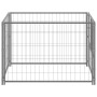 Perrera de acero plateado 100x100x70 cm de vidaXL, Casetas y cercados para perros - Ref: Foro24-150792, Precio: 76,29 €, Desc...