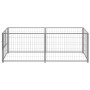 Perrera de acero plateado 200x100x70 cm de vidaXL, Casetas y cercados para perros - Ref: Foro24-150793, Precio: 90,77 €, Desc...
