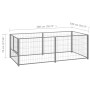Perrera de acero plateado 200x100x70 cm de vidaXL, Casetas y cercados para perros - Ref: Foro24-150793, Precio: 90,77 €, Desc...