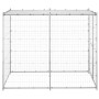 Perrera de exterior acero galvanizado con techo 110x220x180 cm de vidaXL, Casetas y cercados para perros - Ref: Foro24-150800...