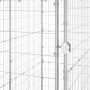 Perrera de exterior acero galvanizado con techo 110x220x180 cm de vidaXL, Casetas y cercados para perros - Ref: Foro24-150800...