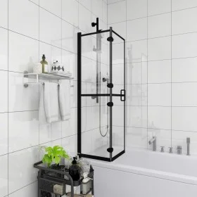 Faltduschwand ESG schwarz 80x140 cm von vidaXL, Duschtüren - Ref: Foro24-150818, Preis: 131,04 €, Rabatt: %