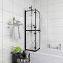 Mampara de ducha plegable ESG negro 100x140 cm de vidaXL, Puertas de ducha - Ref: Foro24-150819, Precio: 140,86 €, Descuento: %