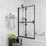 Mampara de ducha plegable ESG negro 100x140 cm de vidaXL, Puertas de ducha - Ref: Foro24-150819, Precio: 140,86 €, Descuento: %
