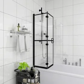 Faltbare Duschwand aus schwarzem ESG-Glas 120x140 cm von vidaXL, Duschtüren - Ref: Foro24-150820, Preis: 150,17 €, Rabatt: %