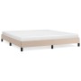 Estructura de cama de cuero sintético capuchino 180x200 cm de vidaXL, Camas y somieres - Ref: Foro24-346921, Precio: 115,05 €...
