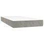 Cama box spring con colchón terciopelo gris claro 90x190 cm de vidaXL, Camas y somieres - Ref: Foro24-3127463, Precio: 305,55...
