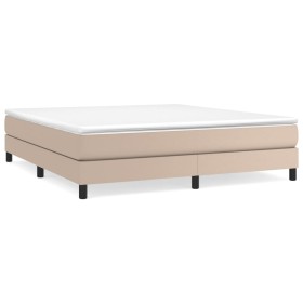 Cama box spring con colchón cuero sintético capuchino 180x200cm de vidaXL, Camas y somieres - Ref: Foro24-3144278, Precio: 47...