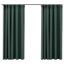 Cortinas opacas con ganchos look de lino 2 pzas verde 140x175cm de vidaXL, Cortinas y visillos - Ref: Foro24-321188, Precio: ...