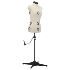 Maniquí de sastre ajustable mujer color crema talla S 33-40 de vidaXL, Galanes de noche - Ref: Foro24-288484, Precio: 203,12 ...