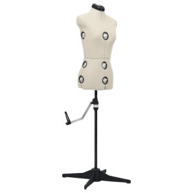 Maniquí de sastre ajustable mujer color crema talla S 33-40 de vidaXL, Galanes de noche - Ref: Foro24-288484, Precio: 186,81 ...