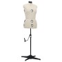 Maniquí de sastre ajustable mujer color crema talla M 40-46 de vidaXL, Galanes de noche - Ref: Foro24-288487, Precio: 220,64 ...
