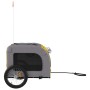 Remolque de bicicleta mascotas hierro tela Oxford amarillo gris de vidaXL, Cochecitos para mascotas - Ref: Foro24-93840, Prec...