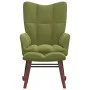 Light green velvet rocking chair with footrest by vidaXL, Rocking chairs - Ref: Foro24-328153, Price: 165,65 €, Discount: %
